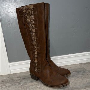 Kohl's Chestnut Lace-Up Tall Boots